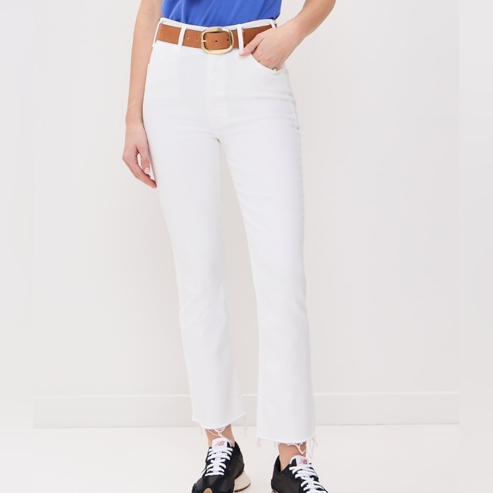 Mother NWT The Hustler Ankle Fray Jeans – Size 30 | Raw Hem, Straight Leg Denim